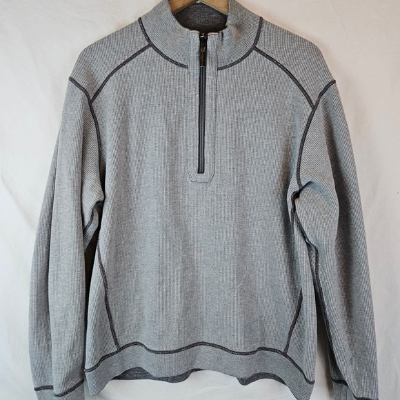 Tommy Bahama Flipsider 1/4 zip reversible pullover sweater, size L - Picture 3 of 5